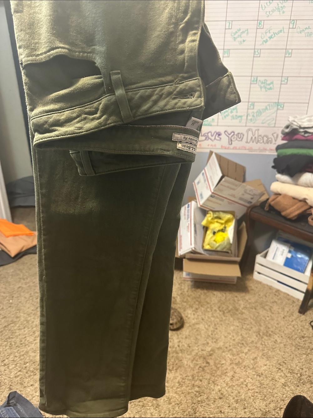 L.L. Bean Olive Green Women’s Boot Cut Jeans